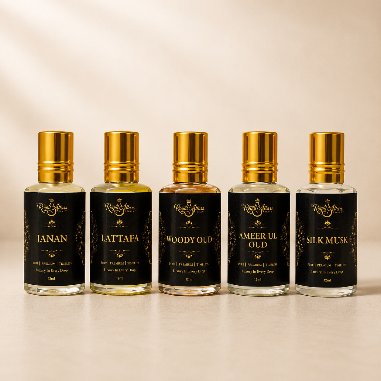 Royal Attars Waly – 5 Premium Attars Collection (12ML Each)